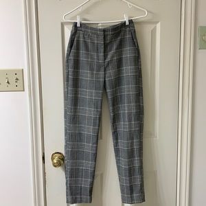 🌷3 for$25🌷H&M, US 0, Grey Black & White Glen Plaid Front & Back Pocket Pants